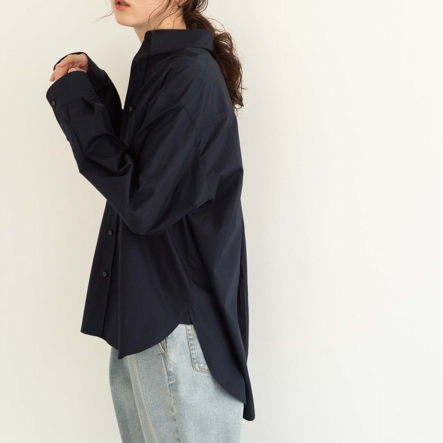 50s tightly woven Luftas and liquid ammonia processed pure cotton oversized design shirt