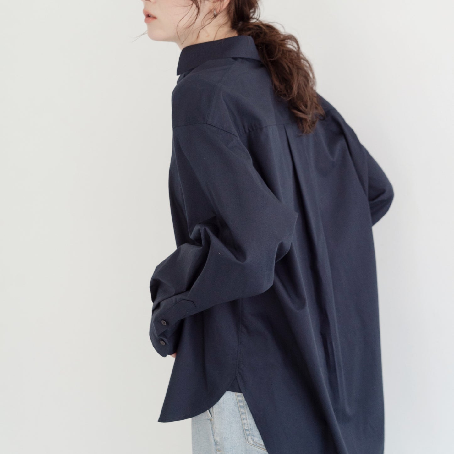 50s tightly woven Luftas and liquid ammonia processed pure cotton oversized design shirt