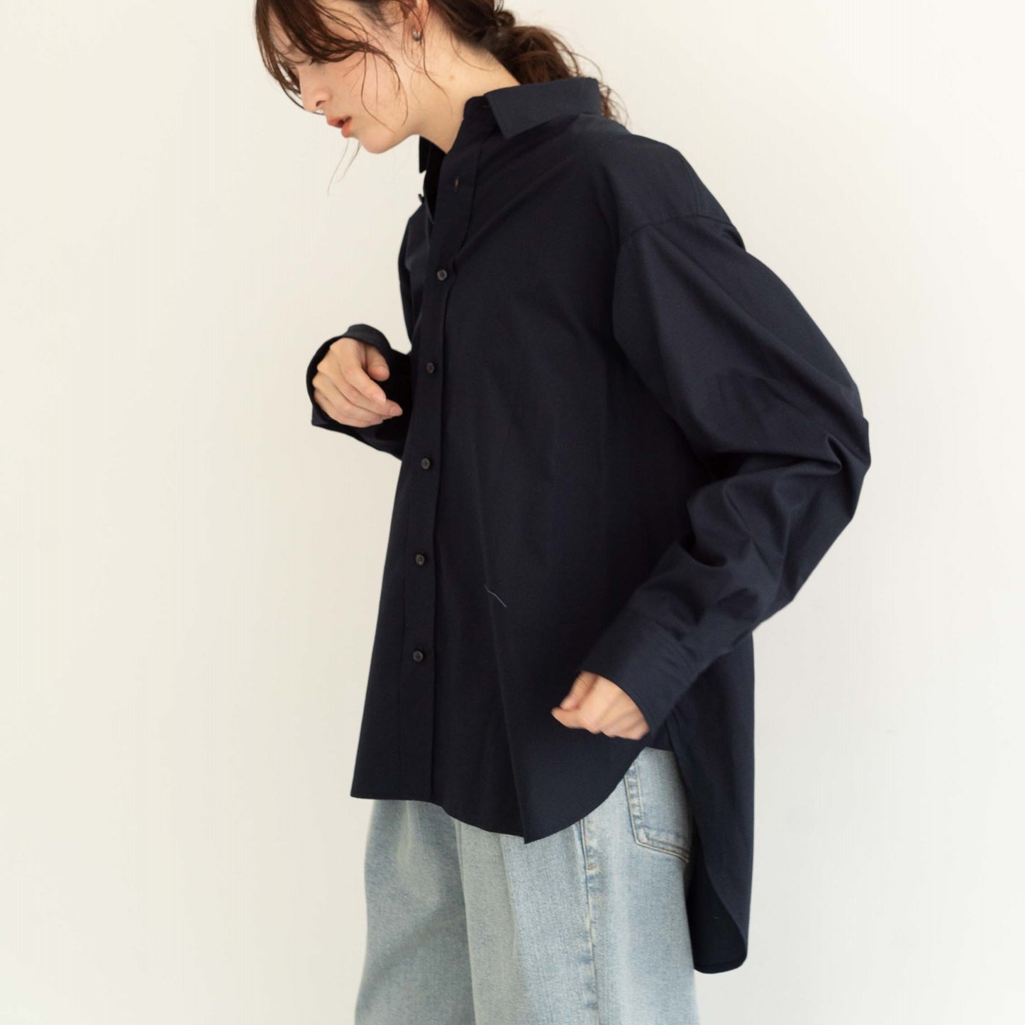 50s tightly woven Luftas and liquid ammonia processed pure cotton oversized design shirt