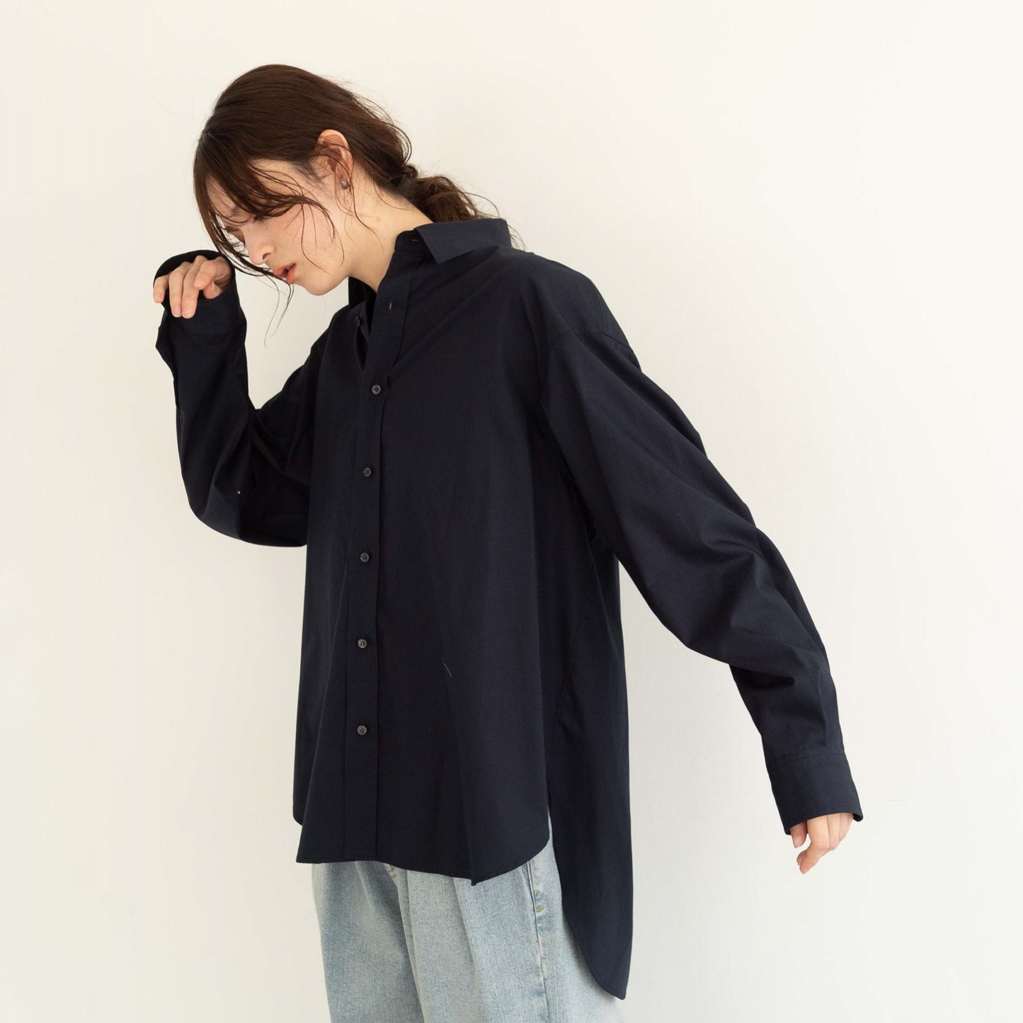 50s tightly woven Luftas and liquid ammonia processed pure cotton oversized design shirt