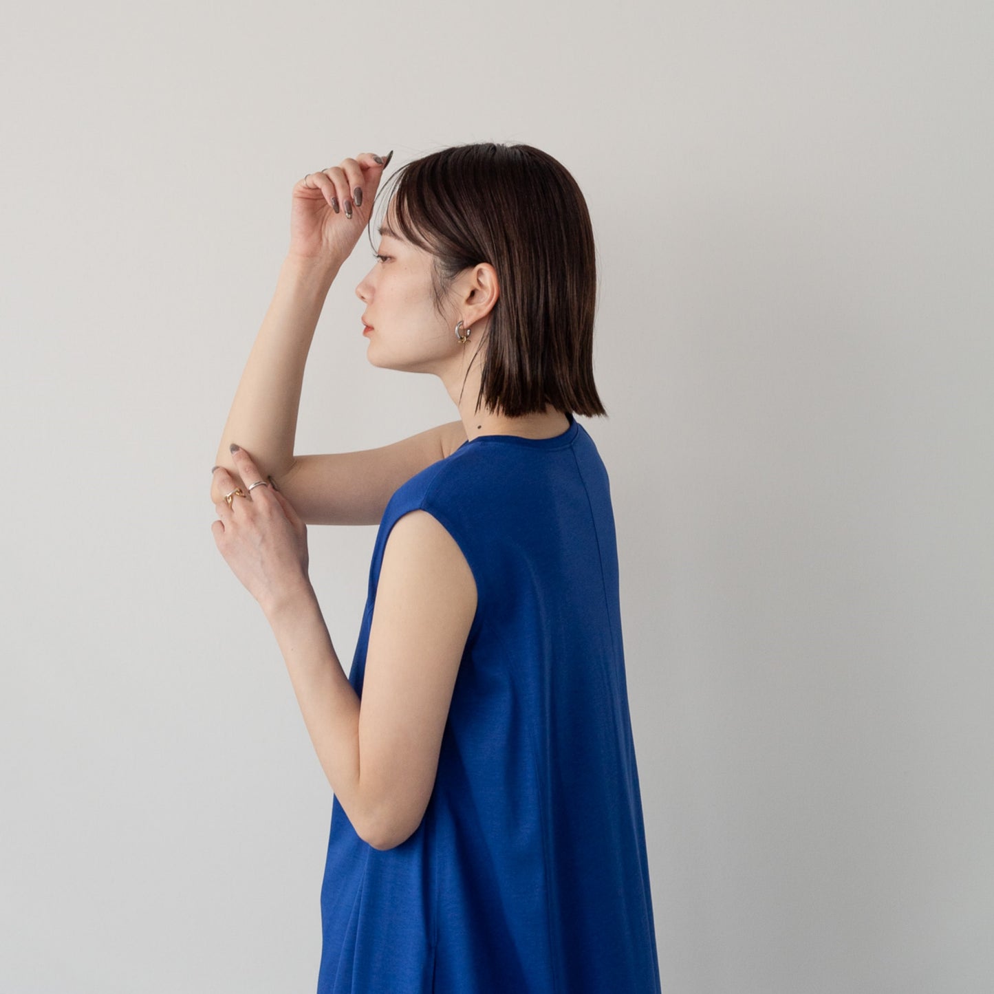Pique Tucked Sleeve One-Piece