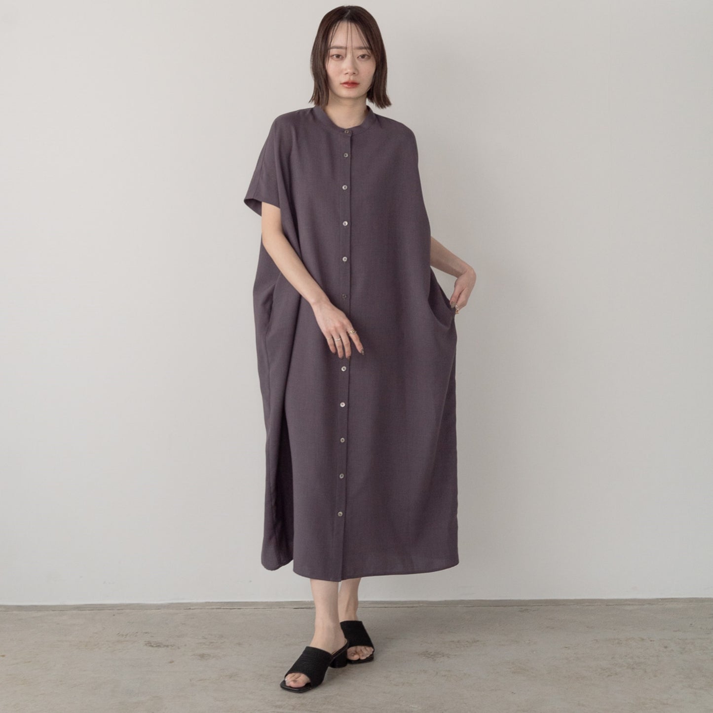 Linen like polyester wide BL OP
