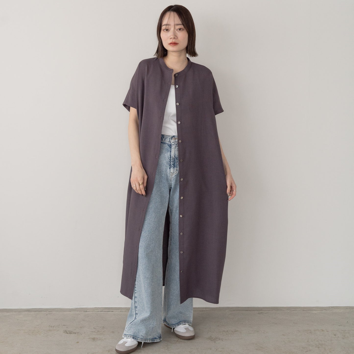 Linen like polyester wide BL OP