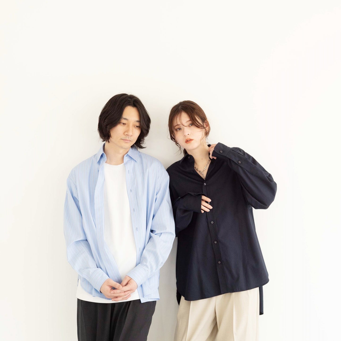 50s tightly woven Luftas and liquid ammonia processed pure cotton oversized design shirt