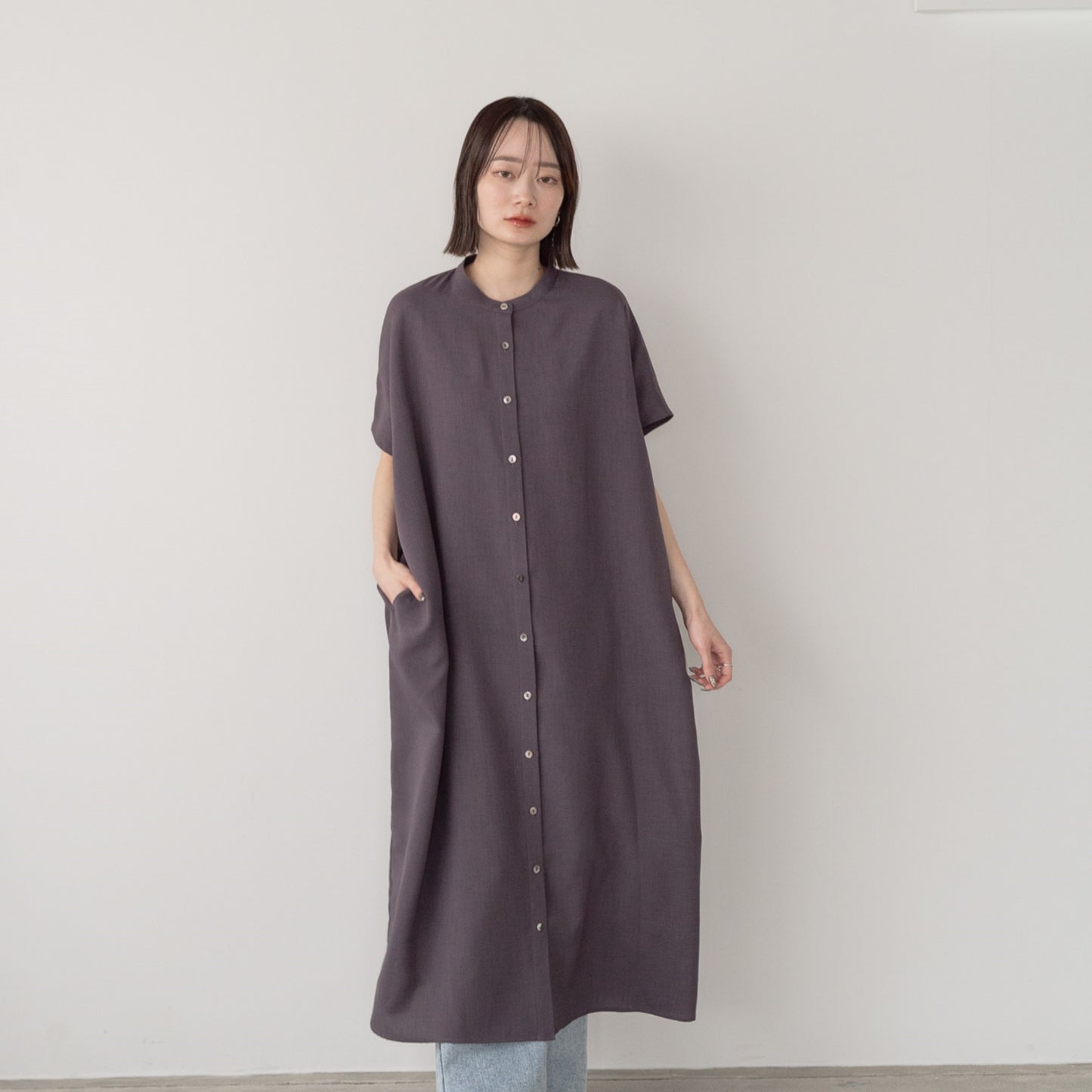 Linen like polyester wide BL OP