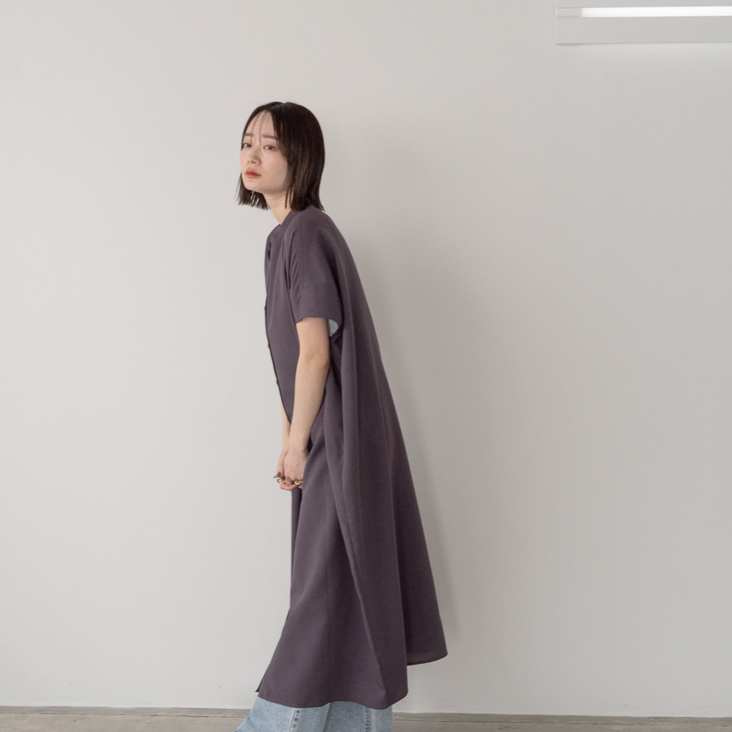 Linen like polyester wide BL OP