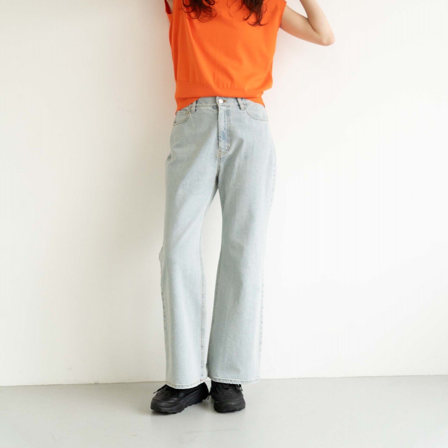 KAIHARA DENIM denim half flare pants