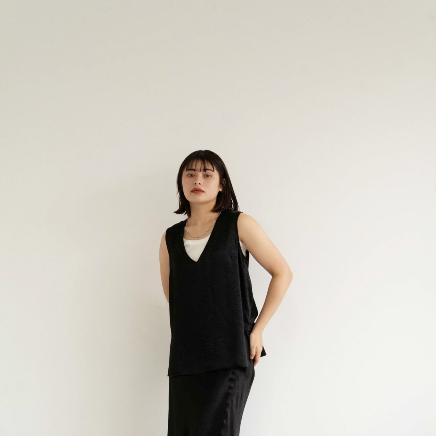 Acetate vintage satin vest