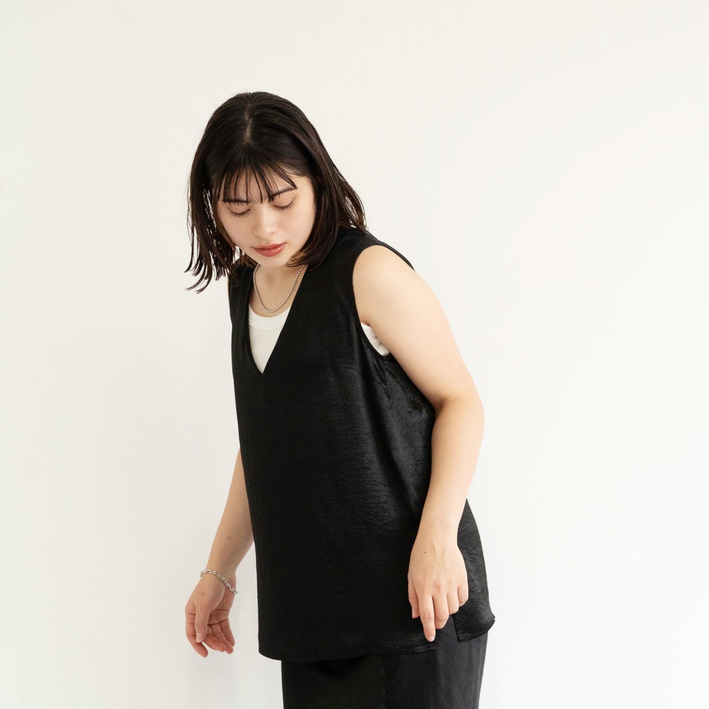 Acetate vintage satin vest