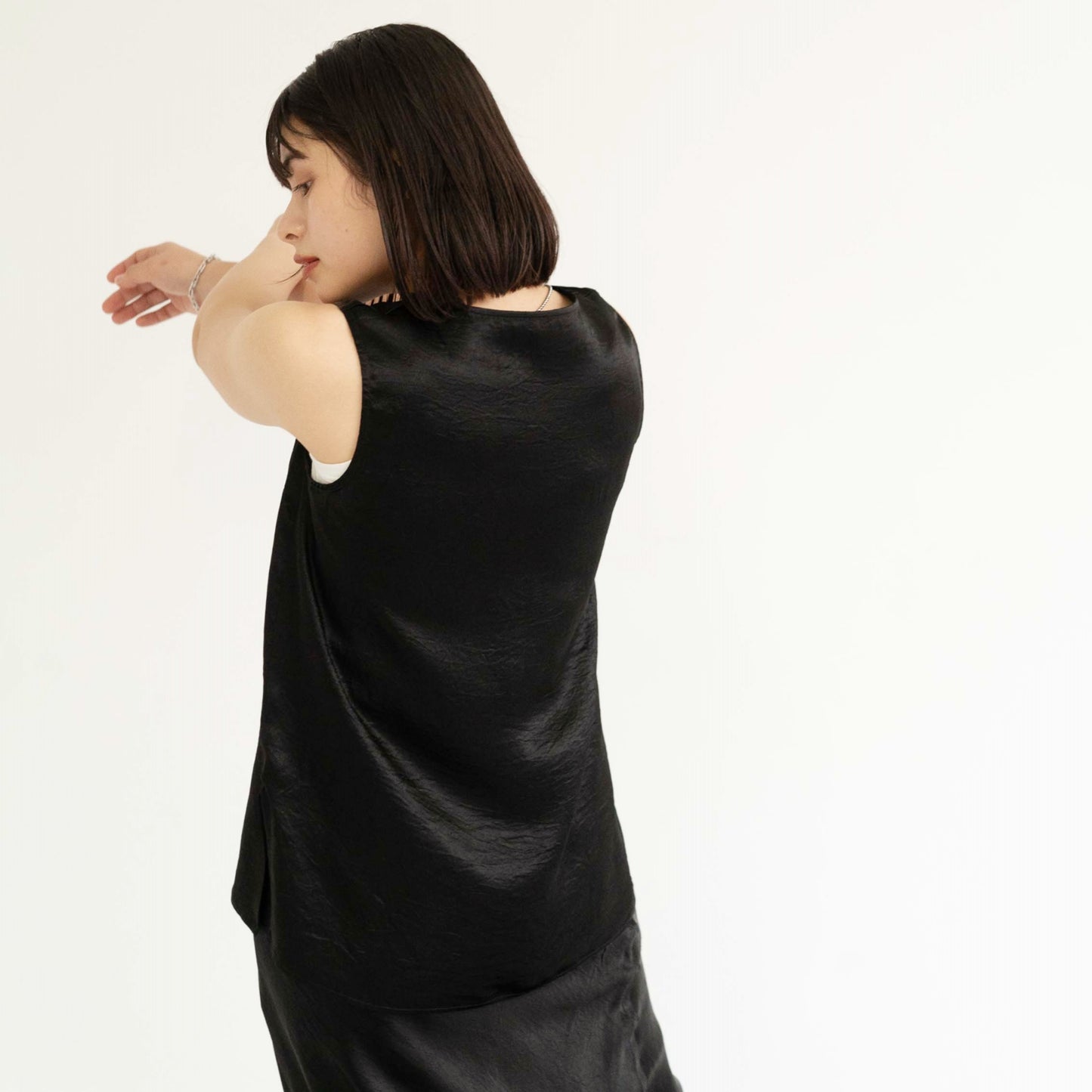 Acetate vintage satin vest