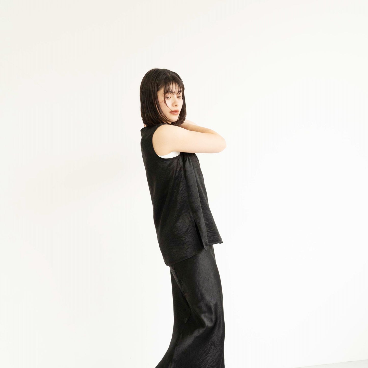 Acetate vintage satin vest