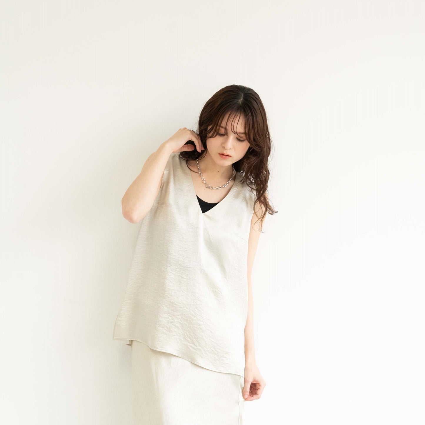 Acetate vintage satin vest