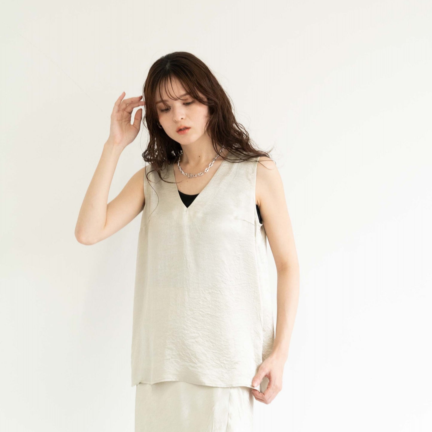Acetate vintage satin vest