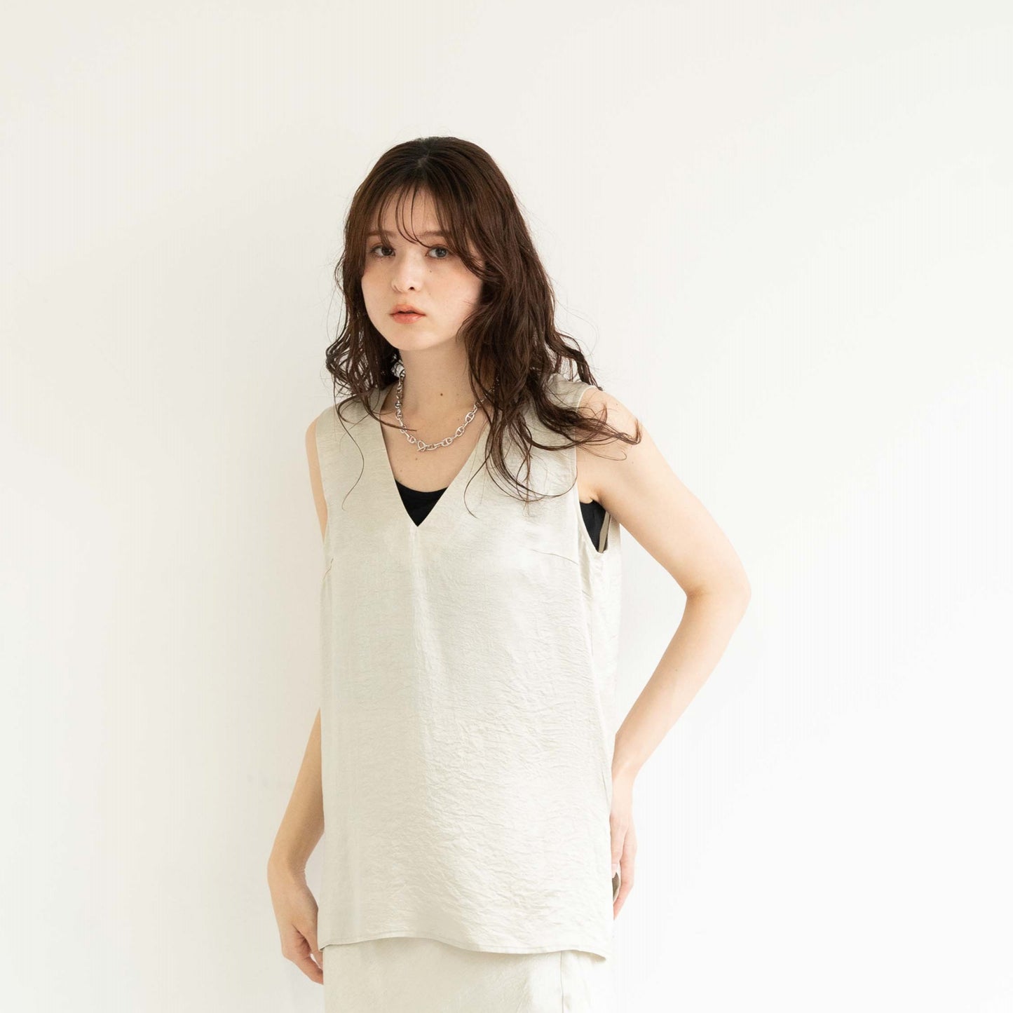 Acetate vintage satin vest