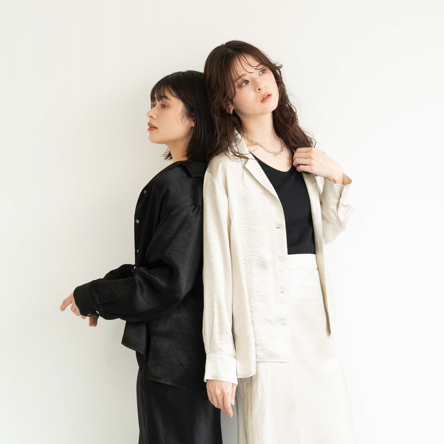 Acetate vintage satin shirt