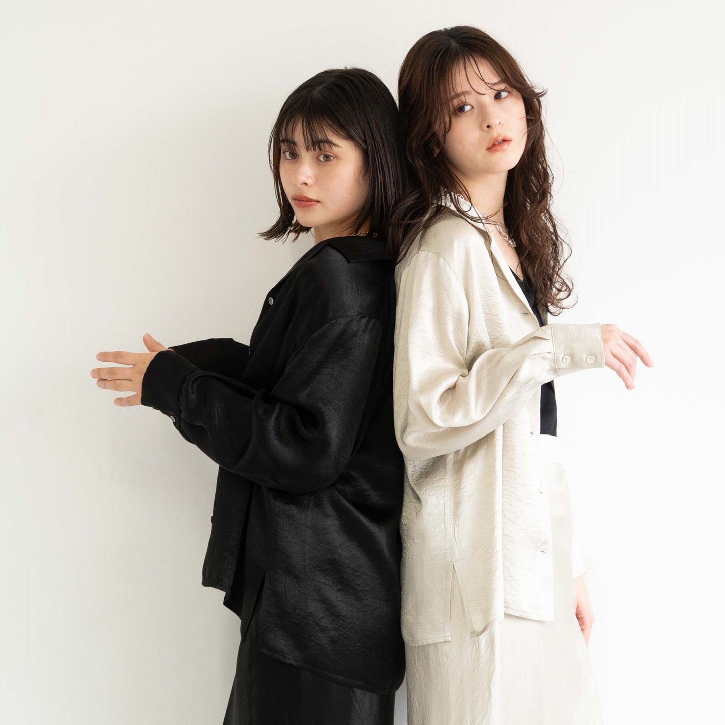 Acetate vintage satin shirt
