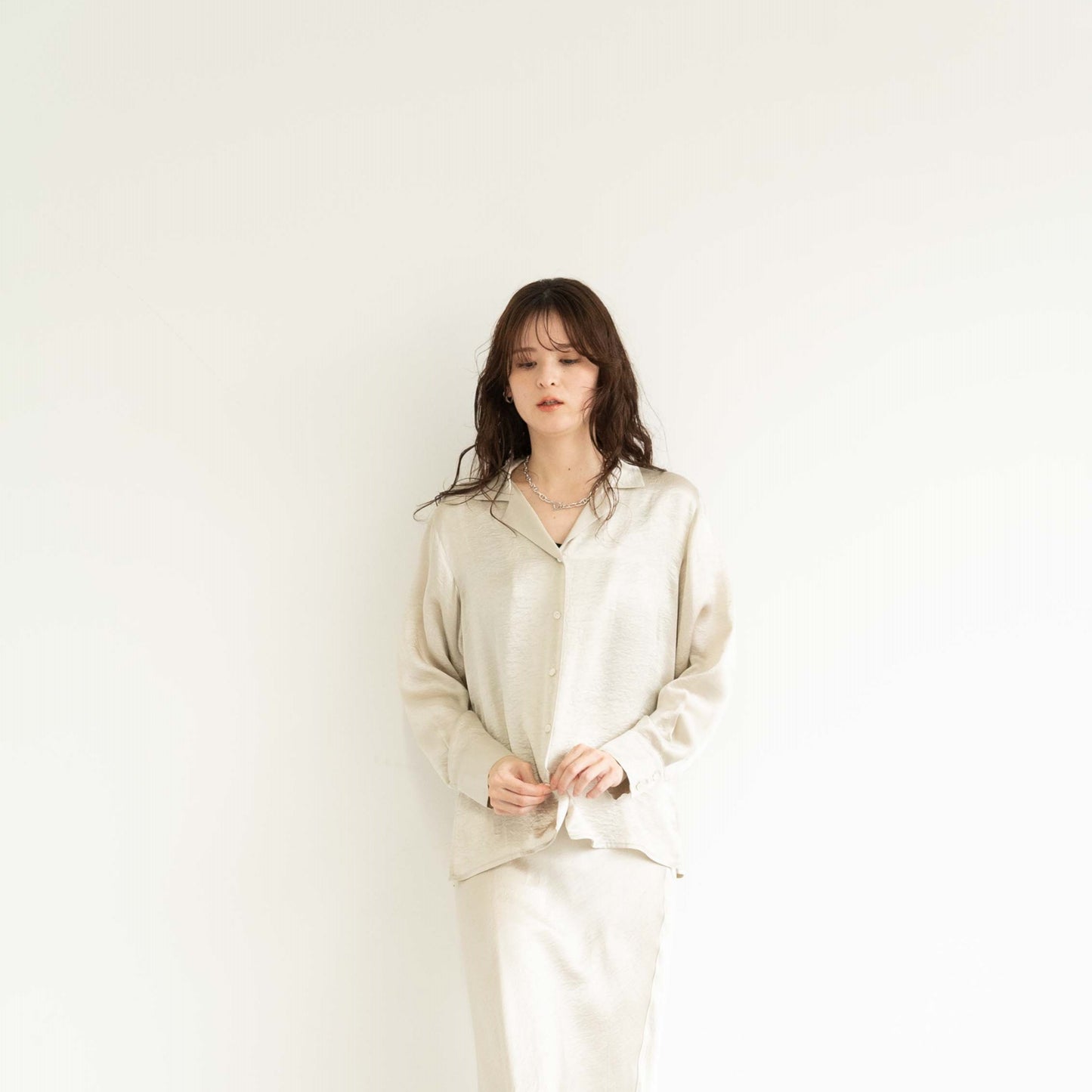 Acetate vintage satin shirt