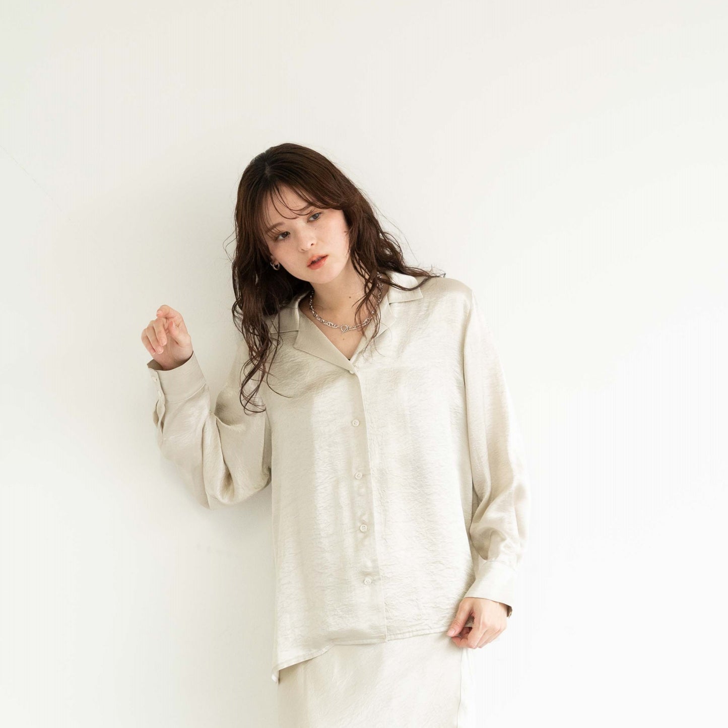 Acetate vintage satin shirt