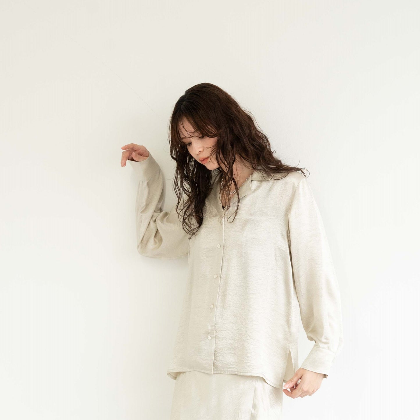 Acetate vintage satin shirt
