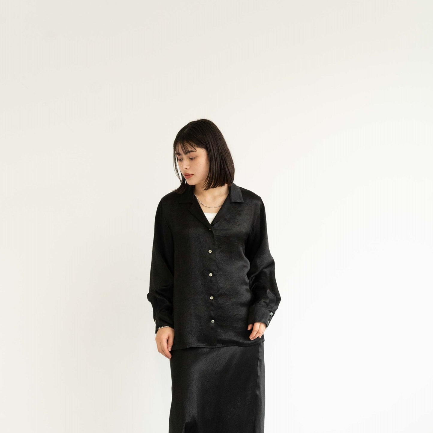 Acetate vintage satin shirt