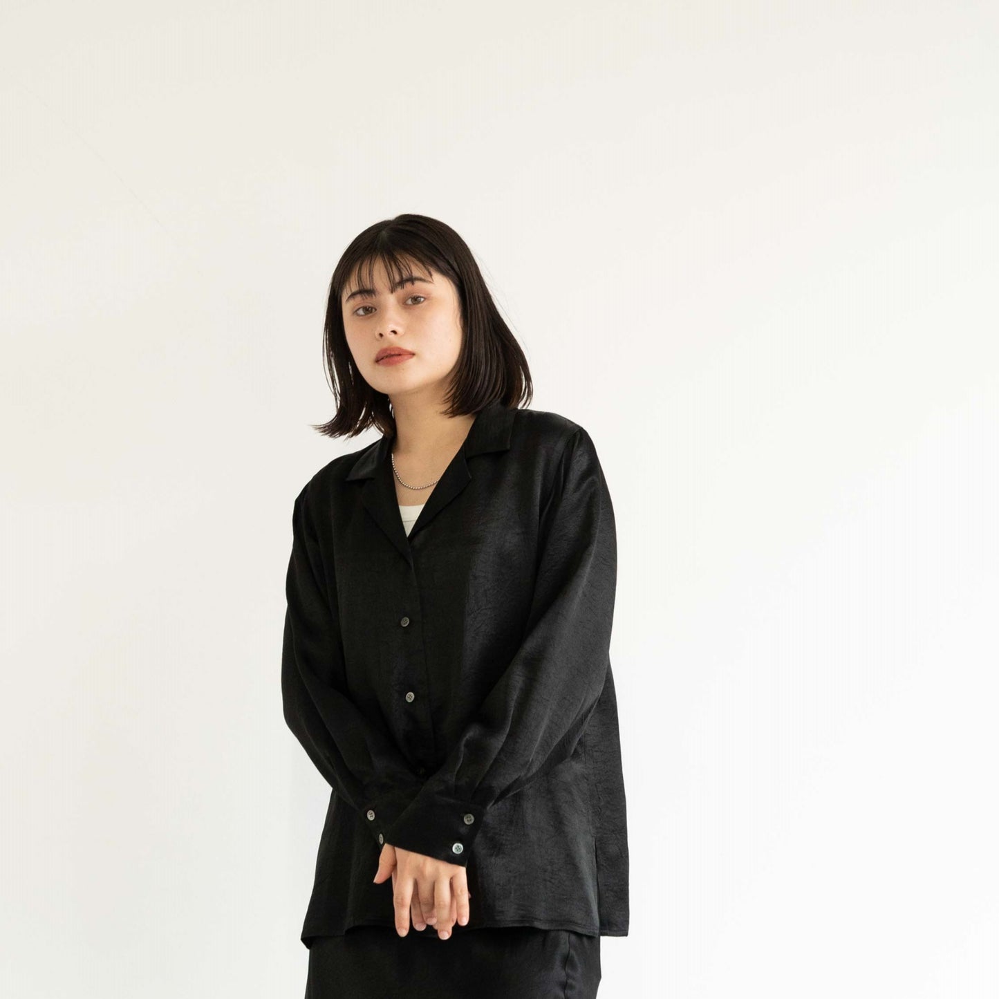 Acetate vintage satin shirt