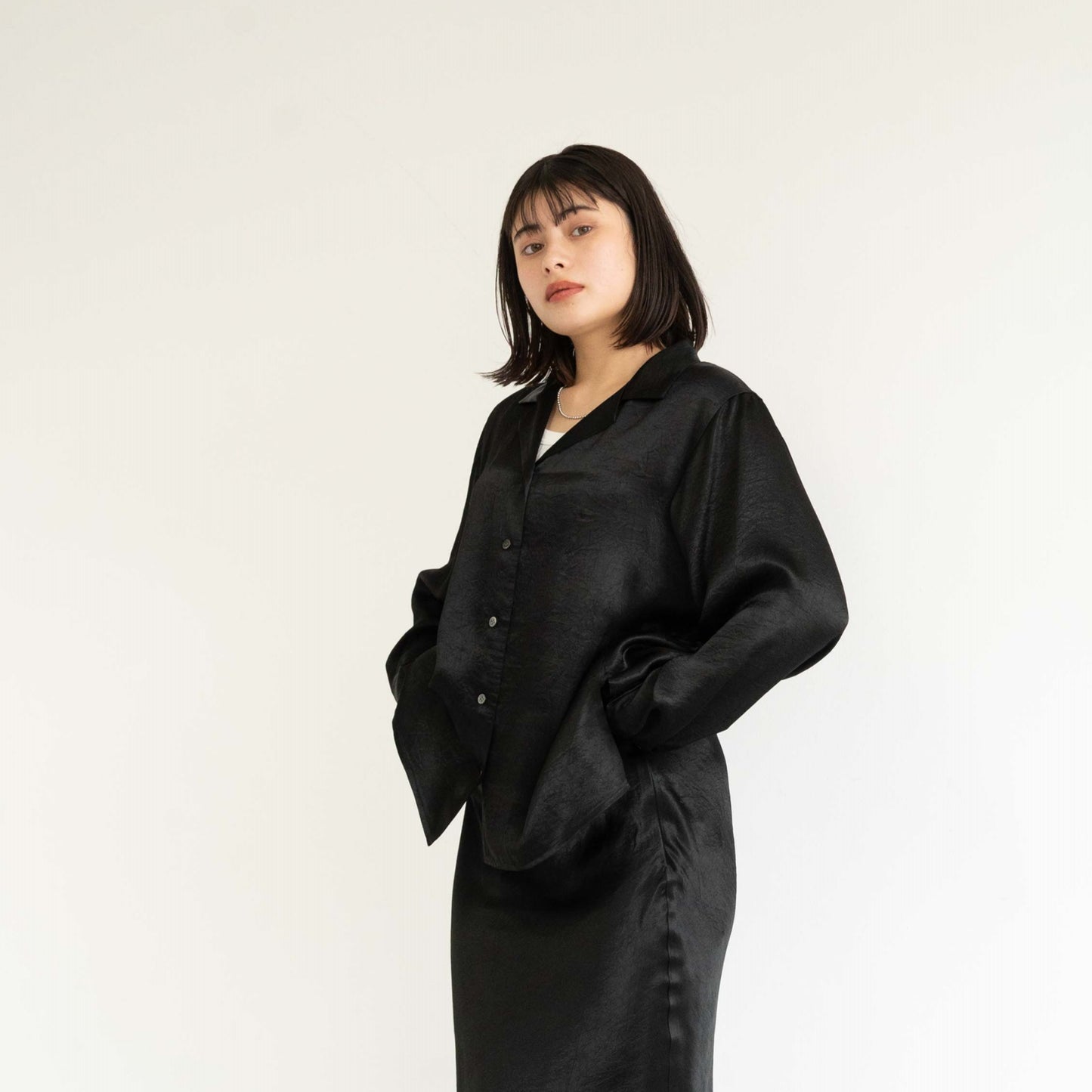 Acetate vintage satin shirt