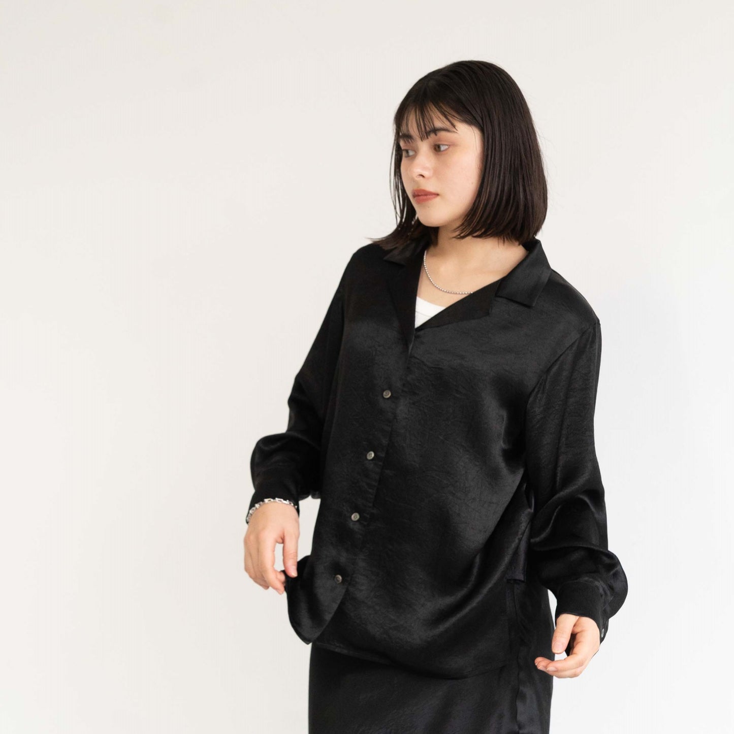 Acetate vintage satin shirt