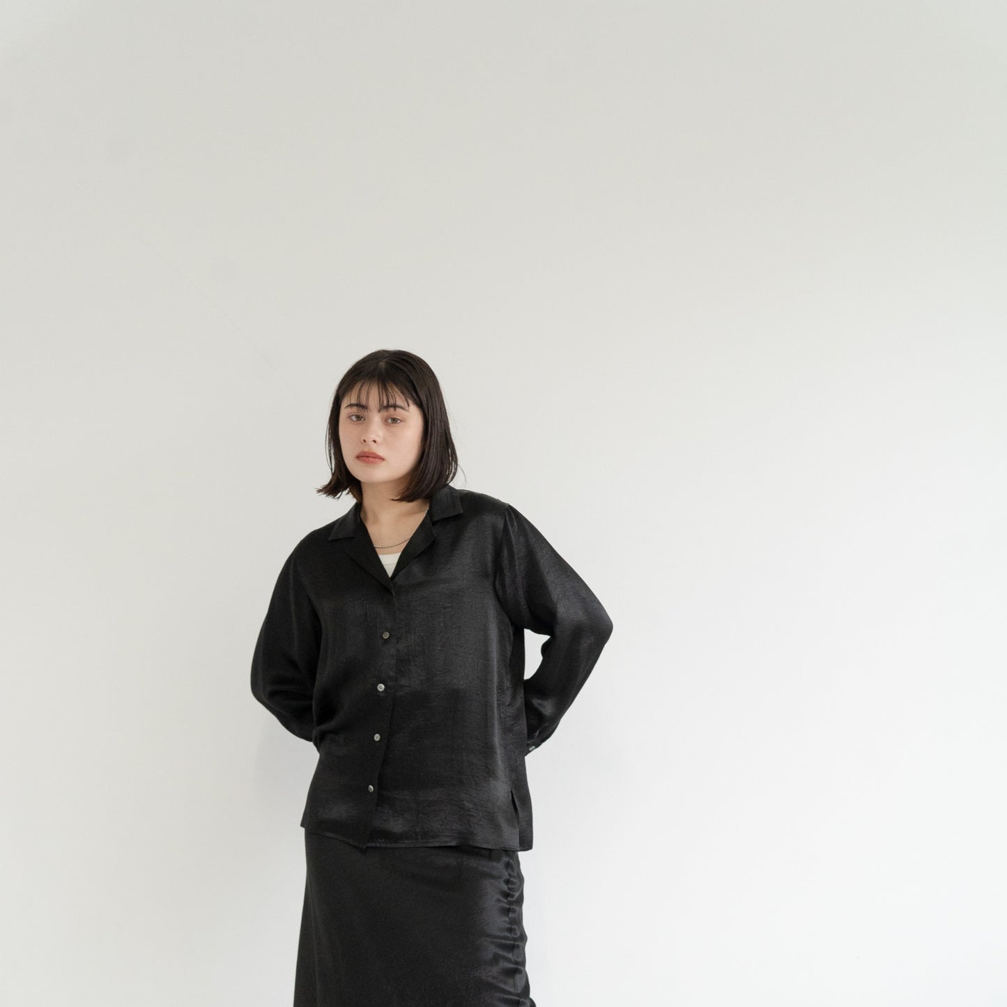 Acetate vintage satin shirt