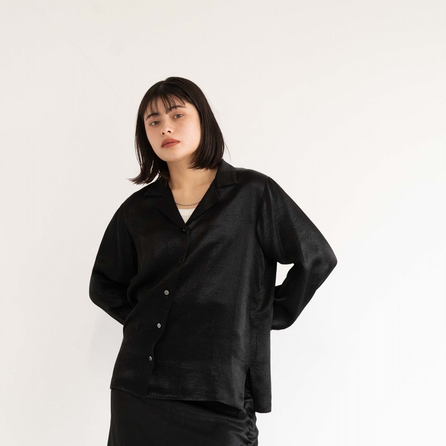 Acetate vintage satin shirt