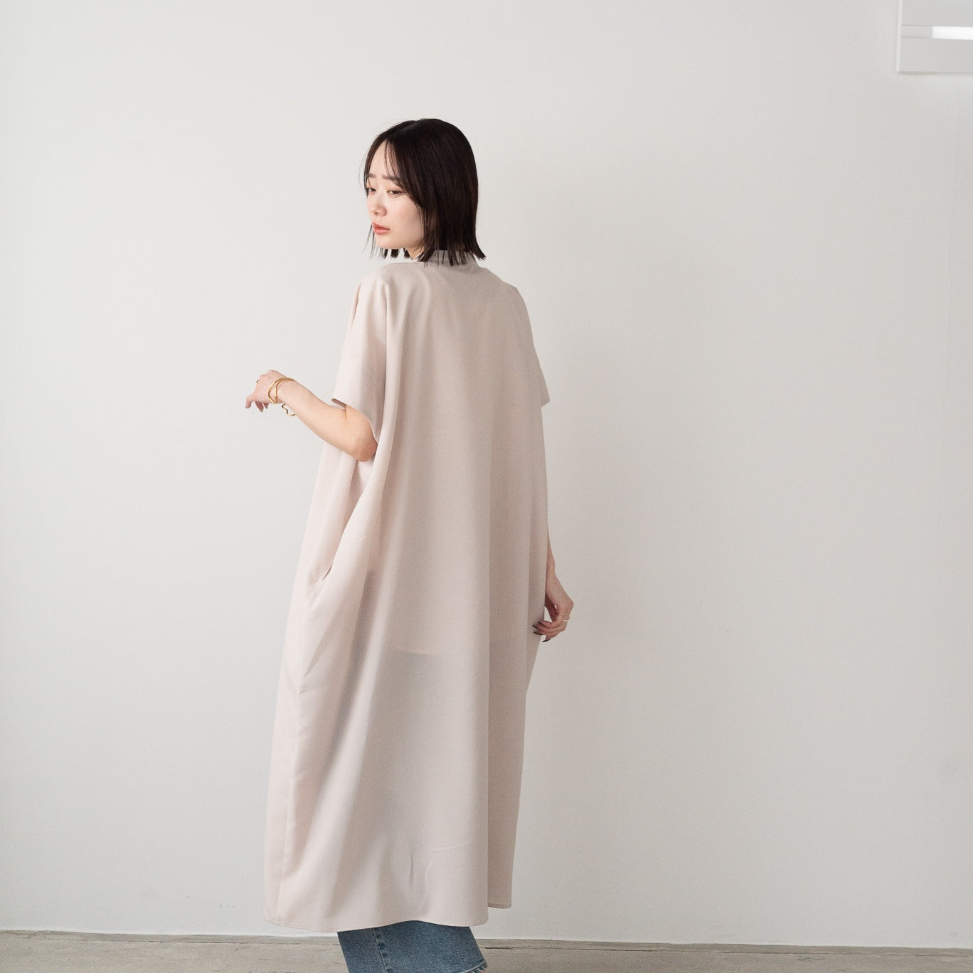 Linen like polyester wide BL OP
