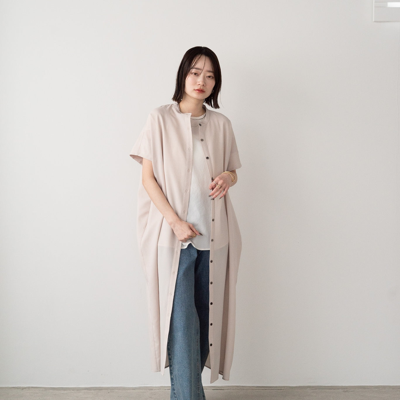 Linen like polyester wide BL OP