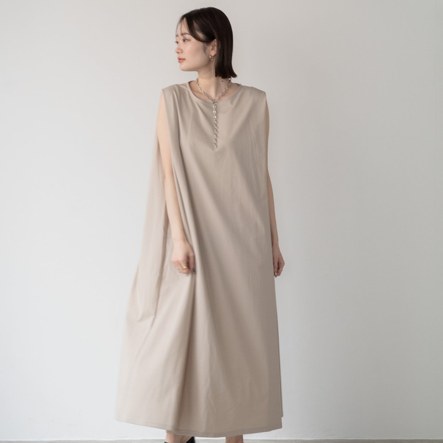 Pique Tucked Sleeve One-Piece