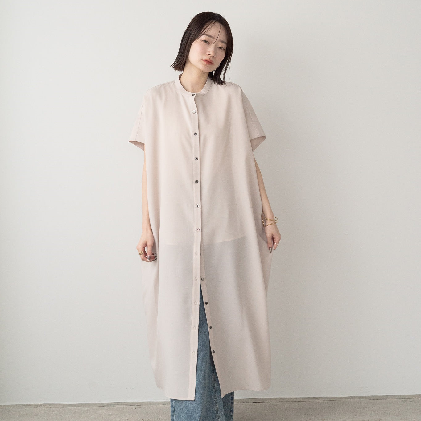 Linen like polyester wide BL OP
