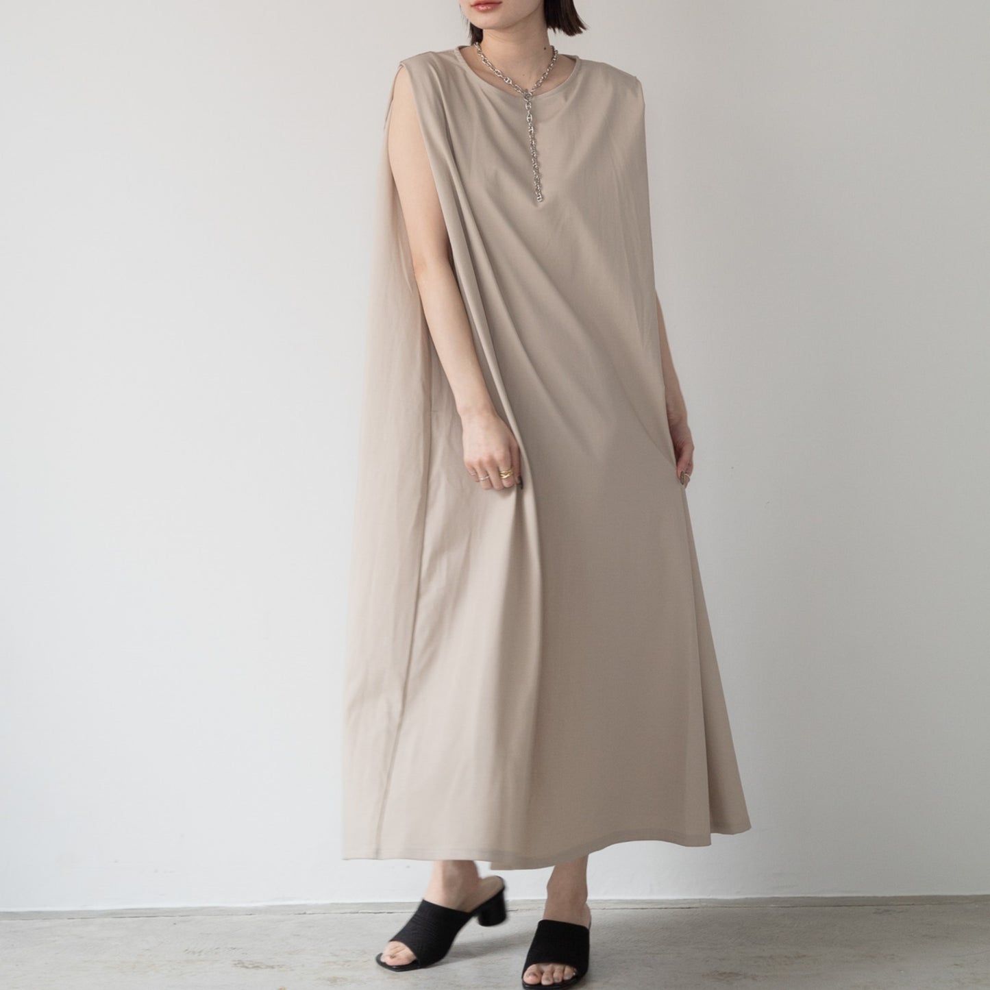Pique Tucked Sleeve One-Piece