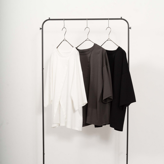 Compression front-slit pullover T-shirt
