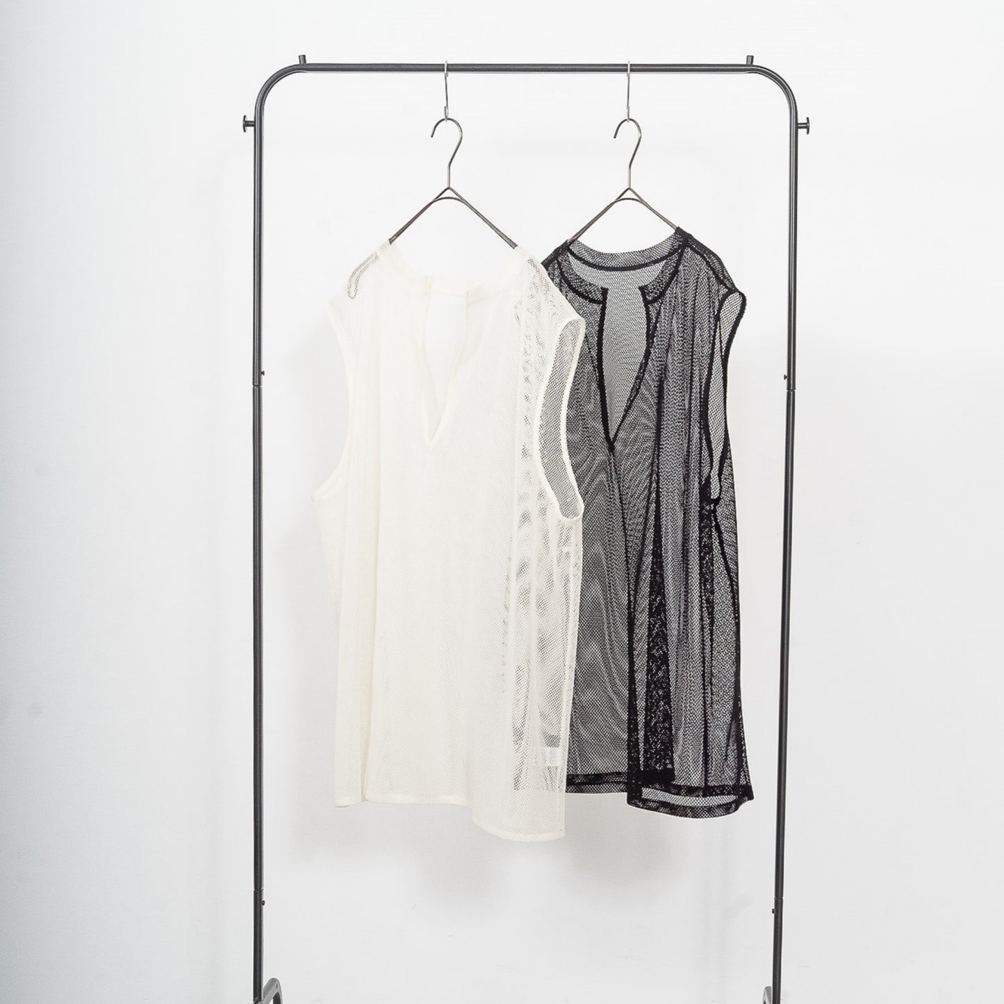 Mesh knitted lace loose tank top