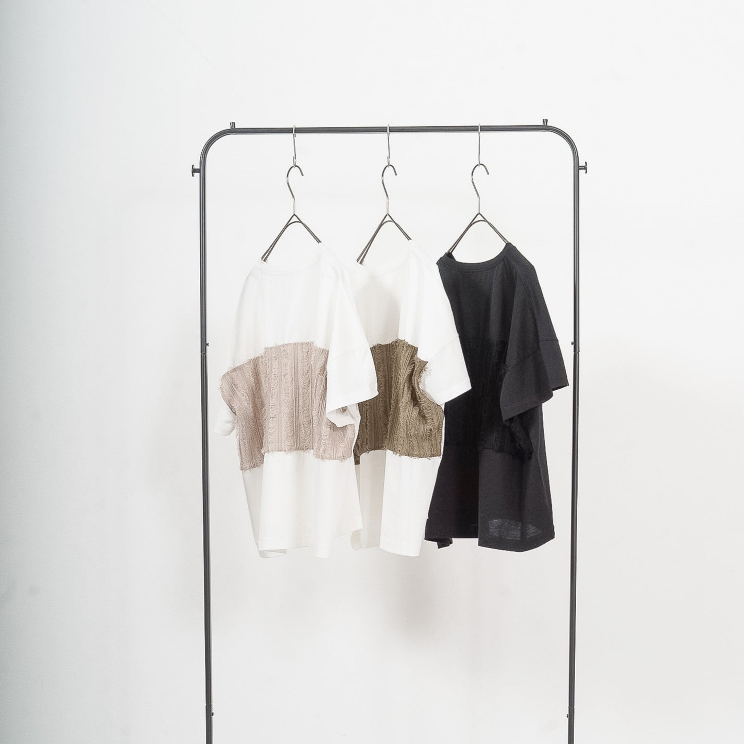 Frayed edge tassel splice T-shirt