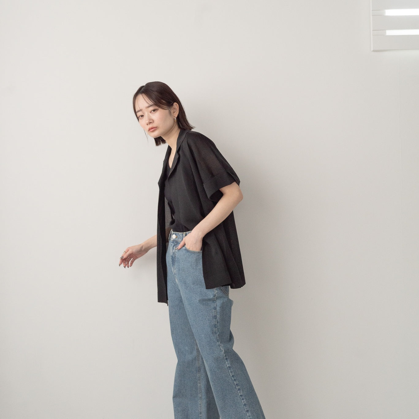 14G Sheer Lame Collar Vest