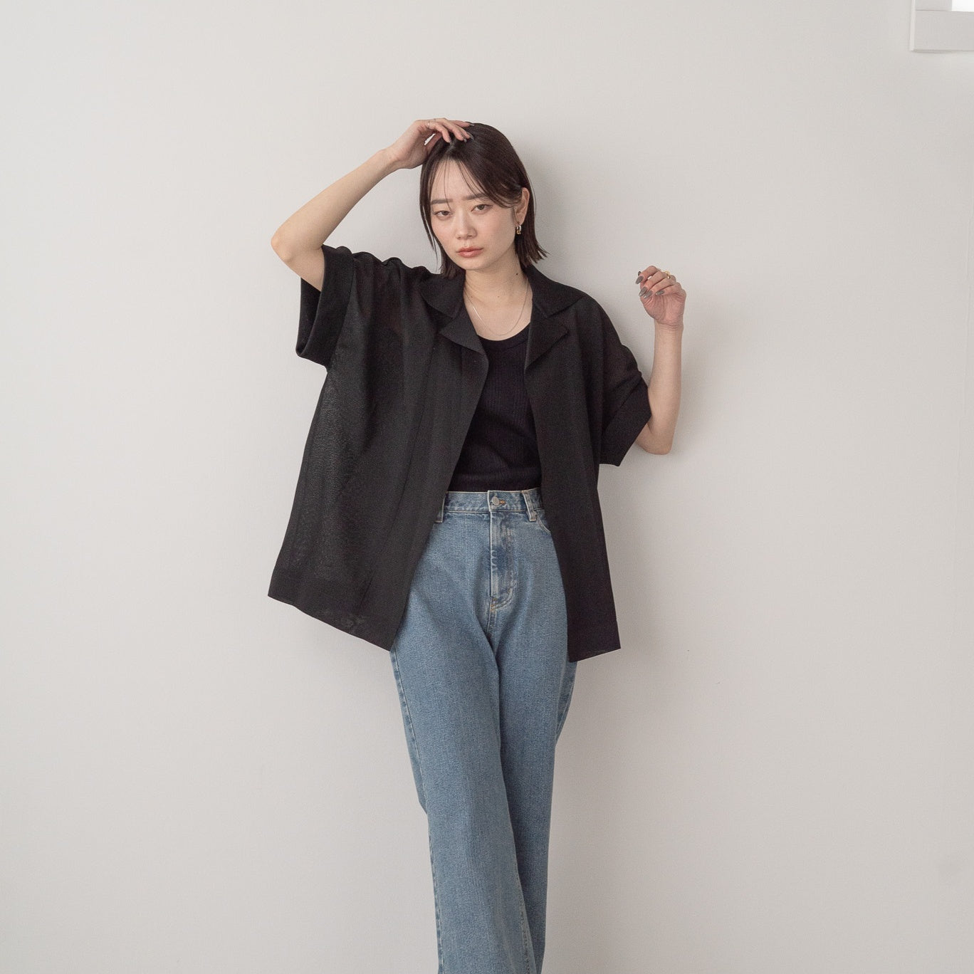 14G Sheer Lame Collar Vest