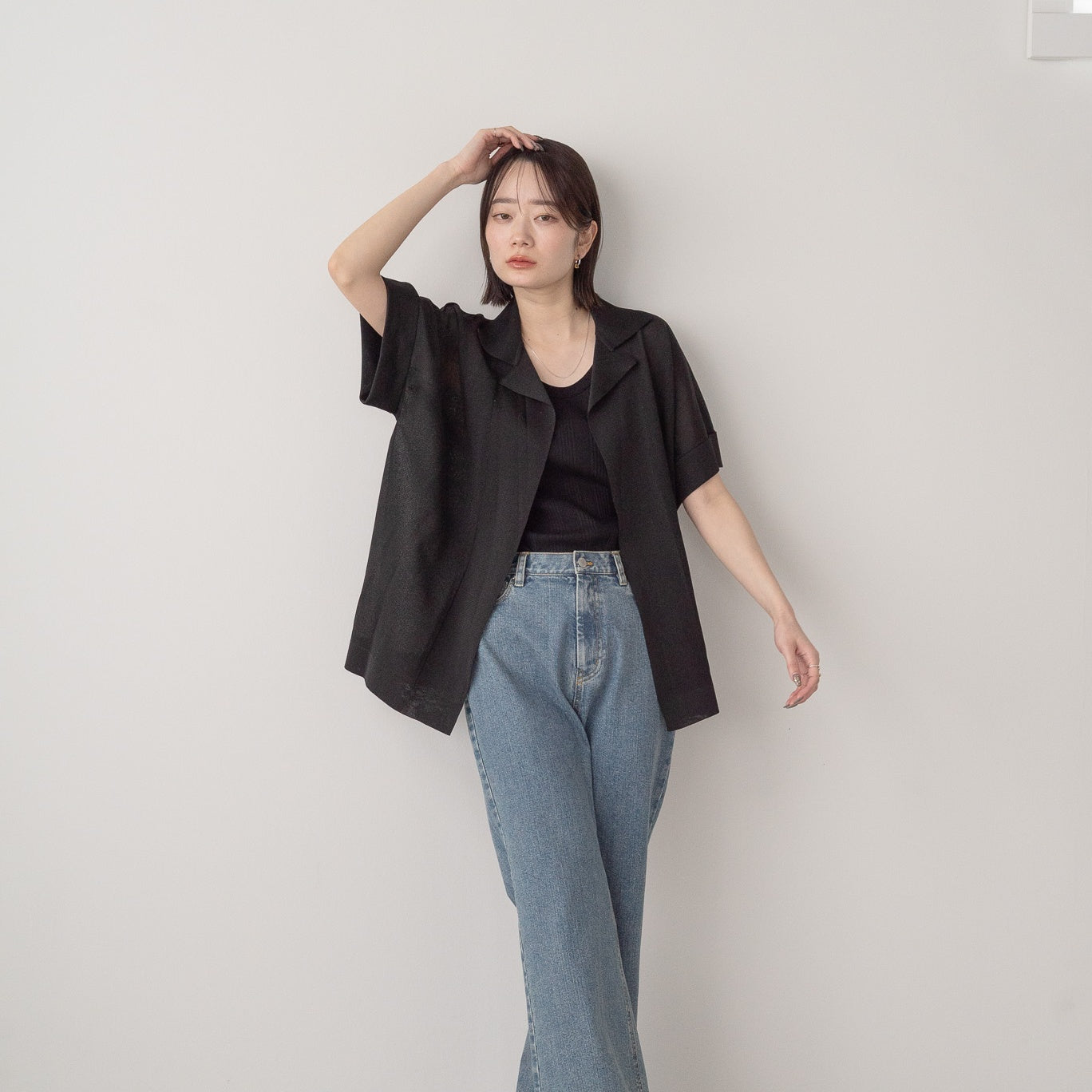 14G Sheer Lame Collar Vest