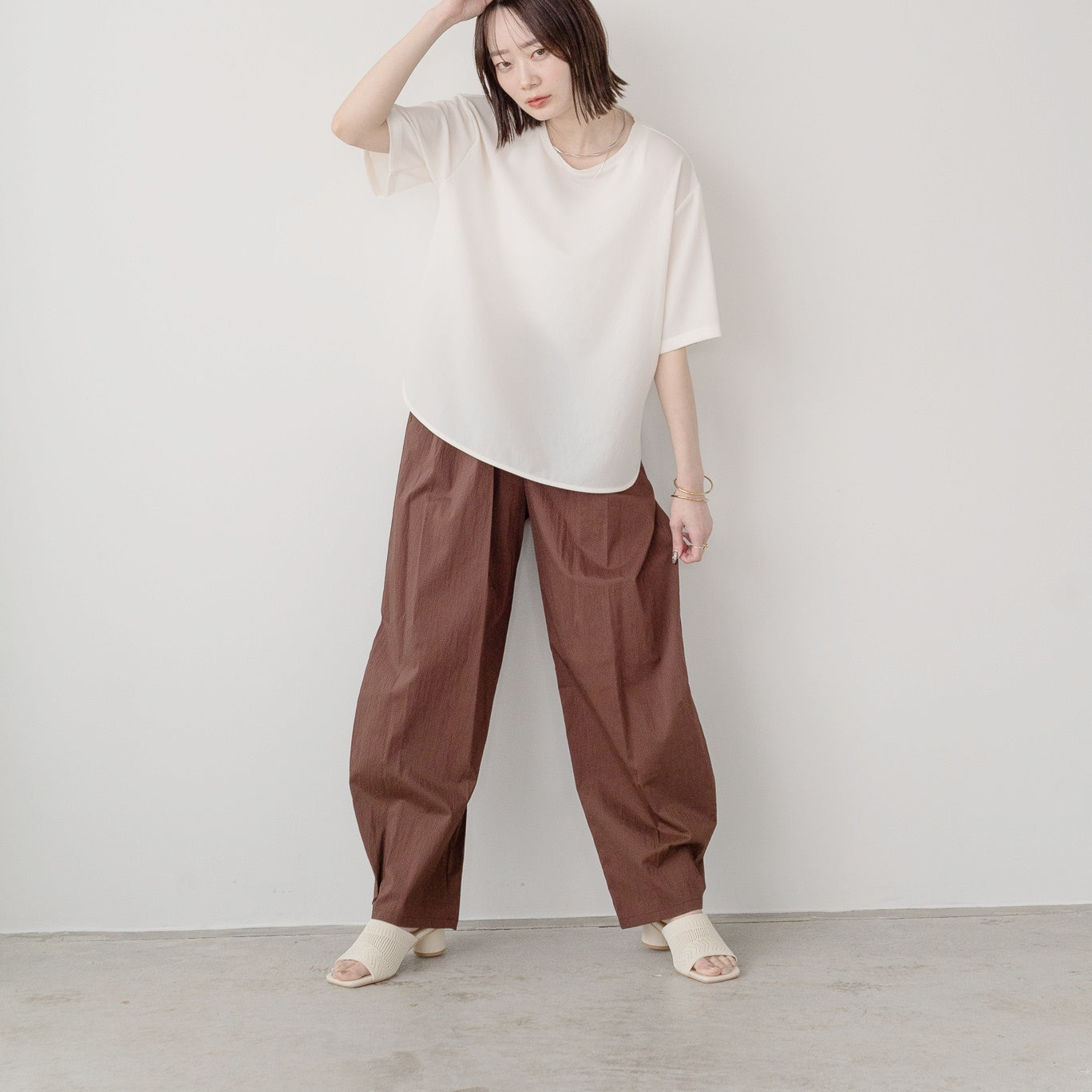 Cotton Nylon Typewriter Moroccan Pants