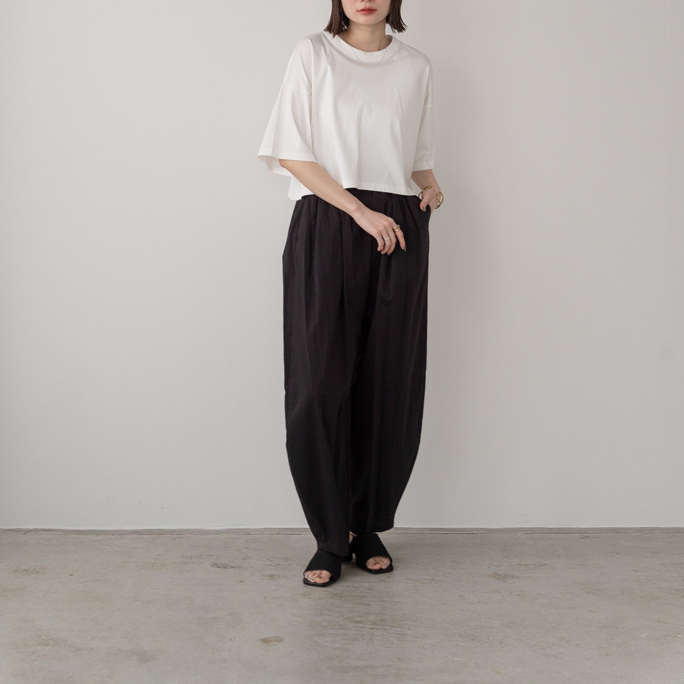 Cotton Nylon Typewriter Moroccan Pants