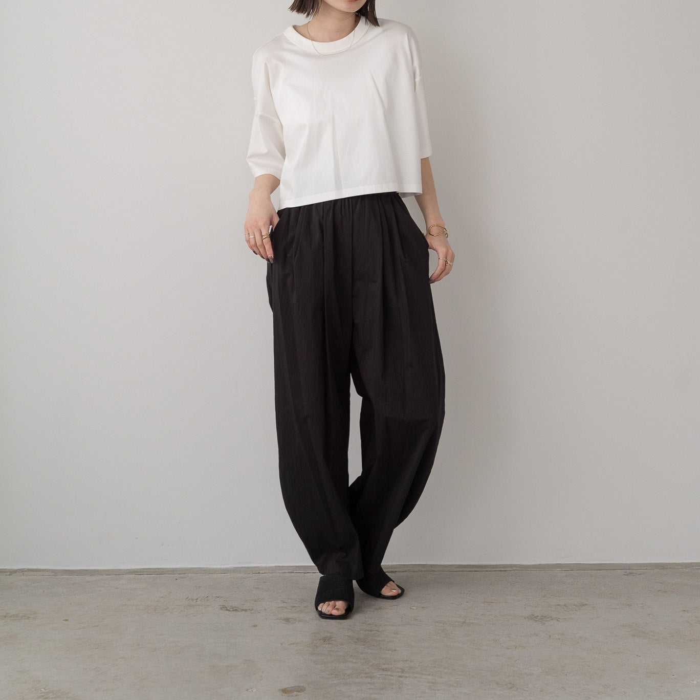 Cotton Nylon Typewriter Moroccan Pants