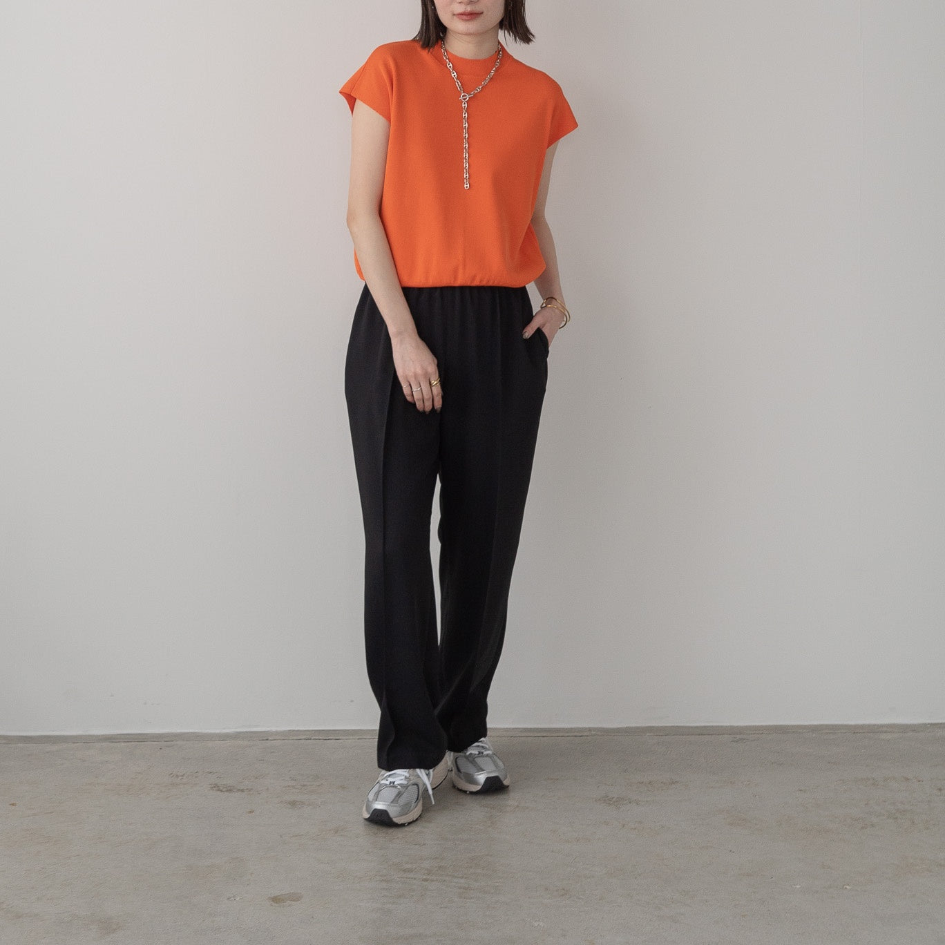 100% polyester double stretch pintuck pants