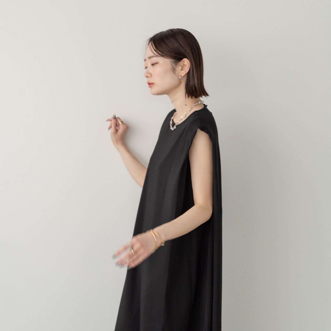 Pique Tucked Sleeve One-Piece