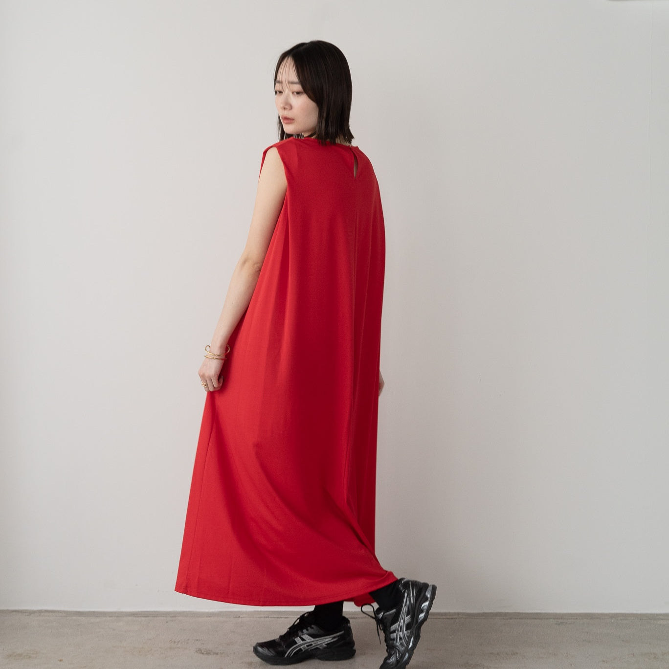 Pique Tucked Sleeve One-Piece
