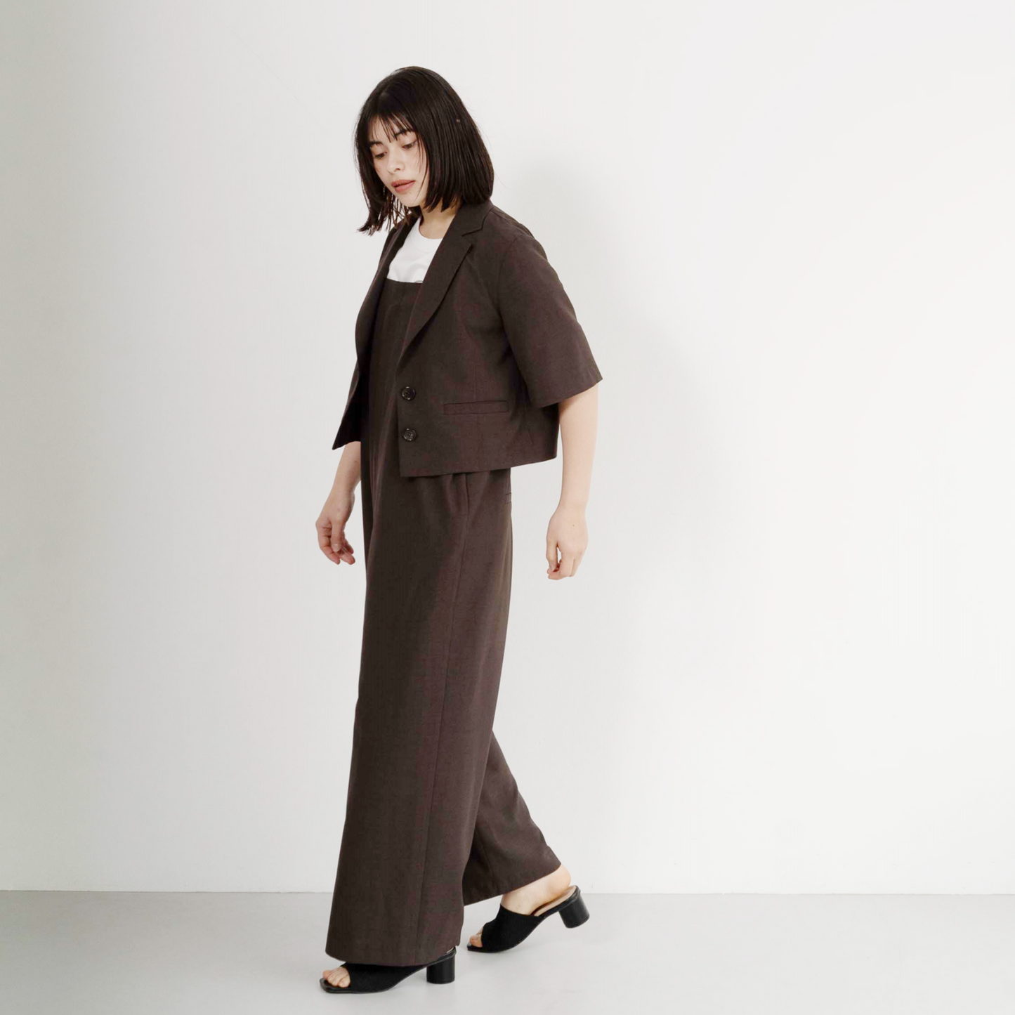 100% polyester twill fabric jumpsuit