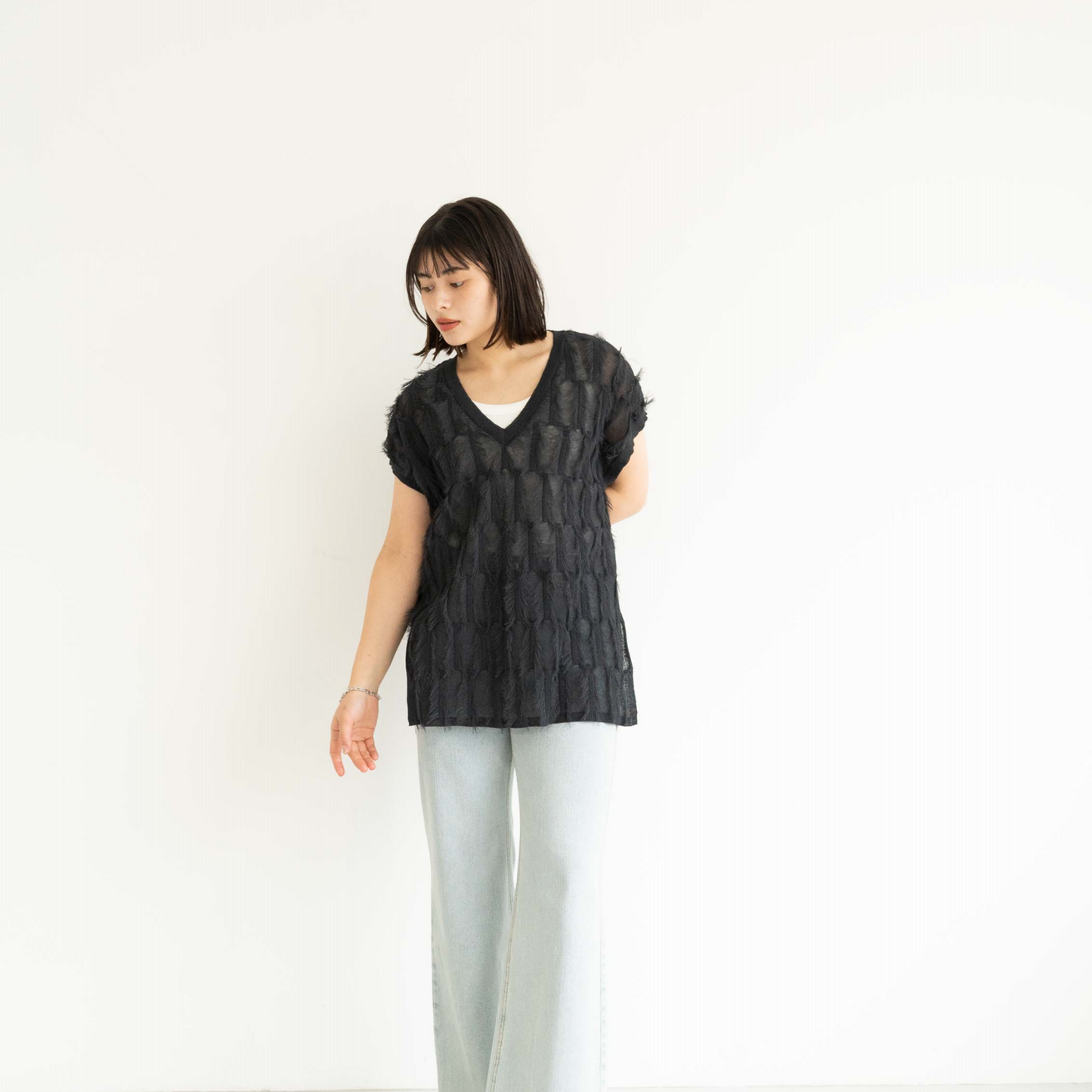short tassel long vest