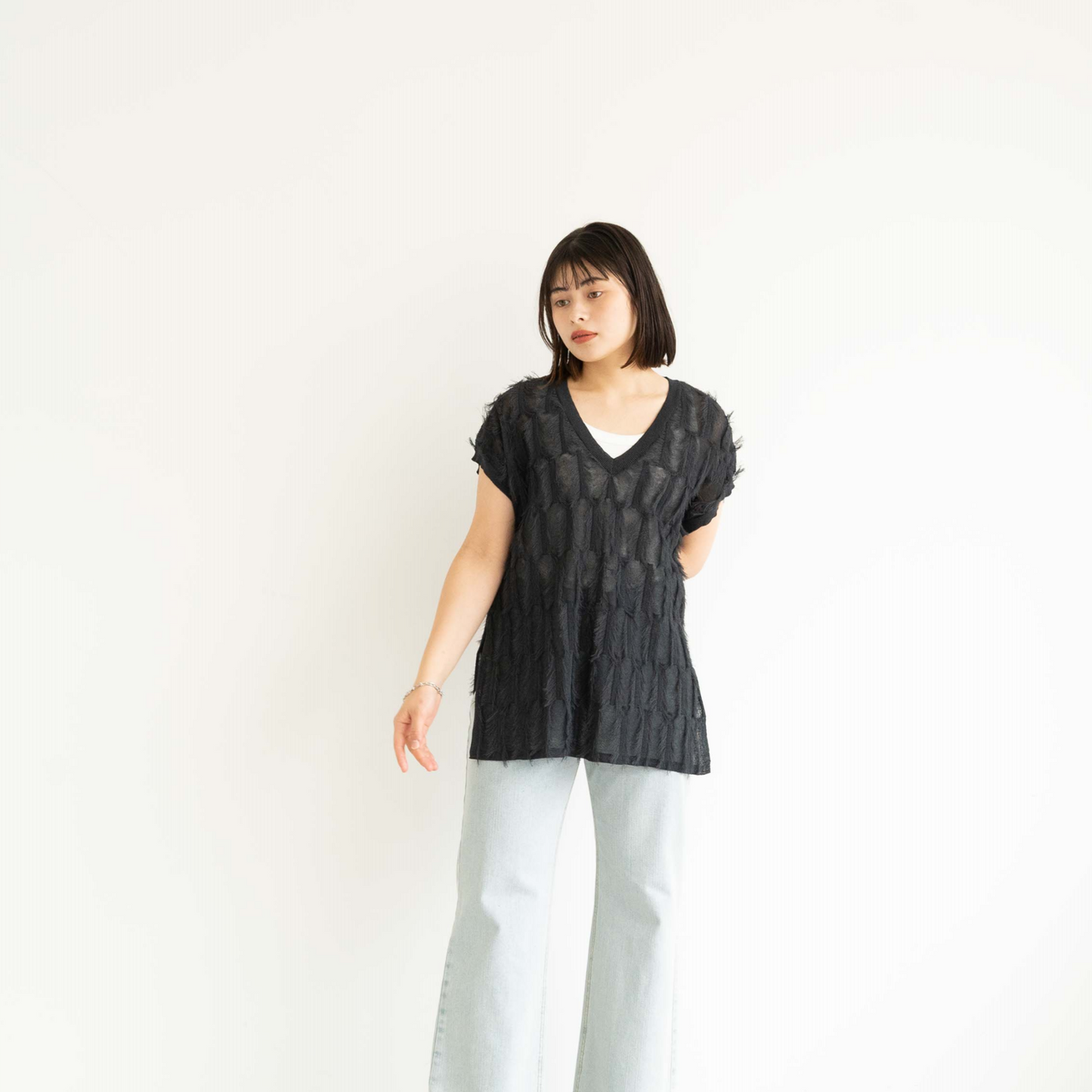short tassel long vest