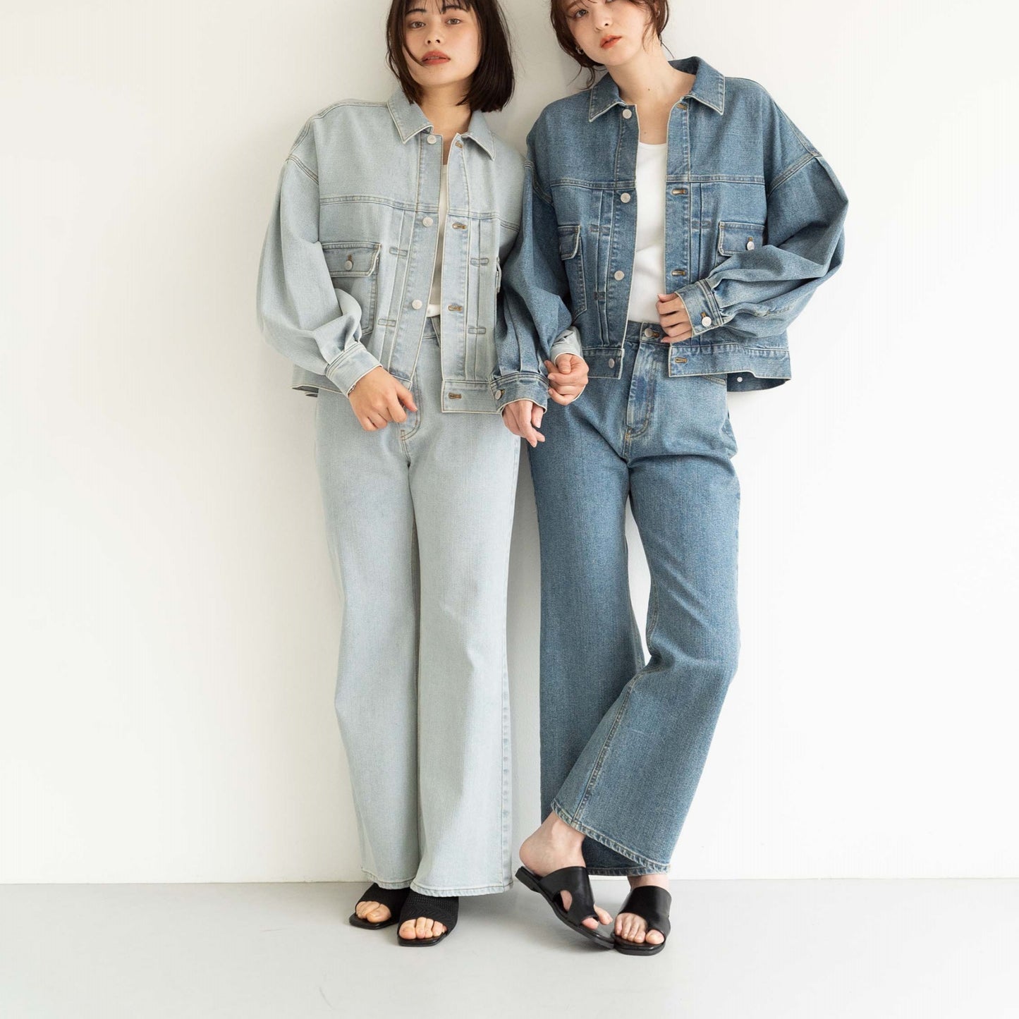 KAIHARA DENIM denim half flare pants